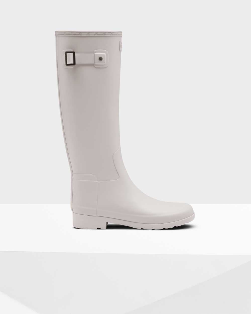 Hunter Refined Slim Fit Tall Women's Rain Boots NZ-71480T Grey